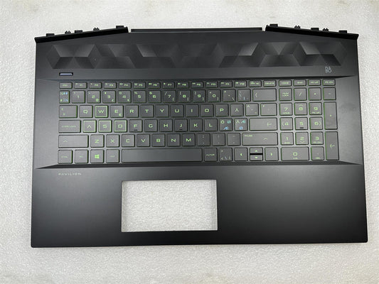 For HP Pavilion Gaming 17-CD 17T-CD L61161-DH1 17-cd0000tx Danish Danca Finnish Norwegian Swedish Palmrest Keyboard SWEDEN FINLAND NORWAY Denmark