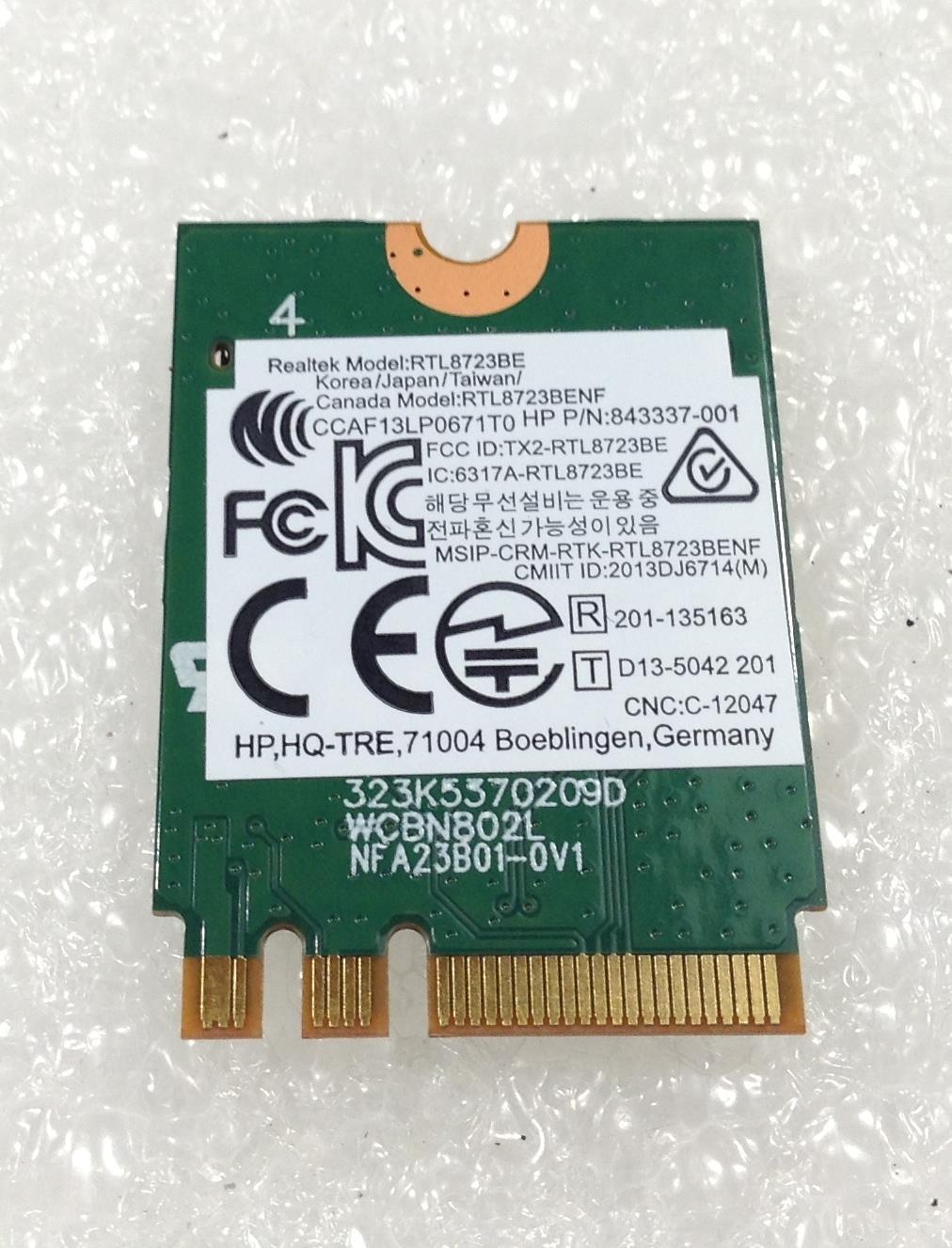 HP 645 655 G3 Notebook PC 855106-852 Realtek 11BGN+BT4 1x1 SANJI2 CB 8723BE WLAN