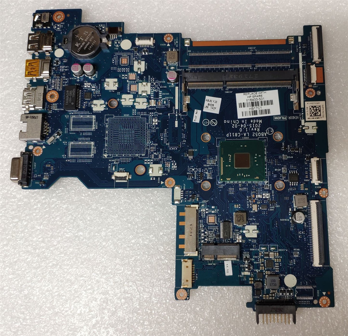 HP 250 G4 MotherBoard Mainboard 816433-501 817990-501 816433 001 ( sending 816434-001 816434-601 ) 501 601 NEW