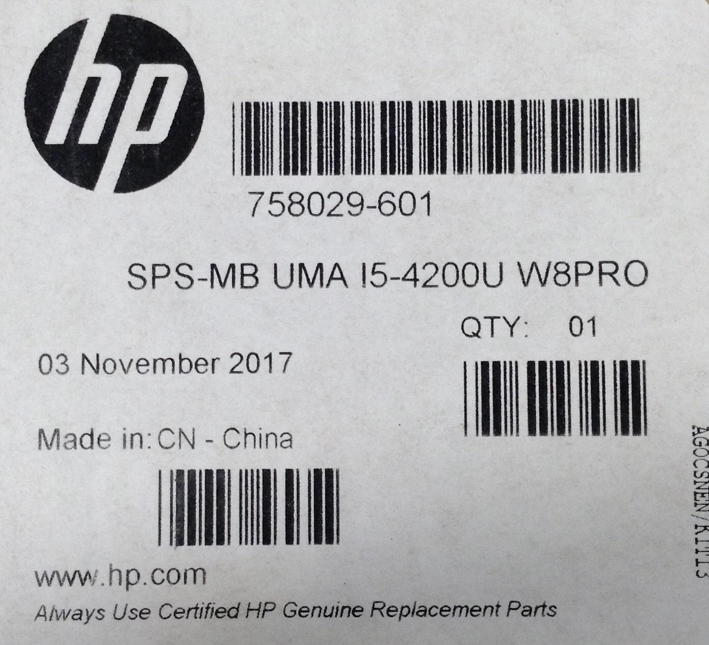 HP 350 G1 355 G2 Notebook PC 758029-601796389  i5-4200U With UMA Motherboard Genuine