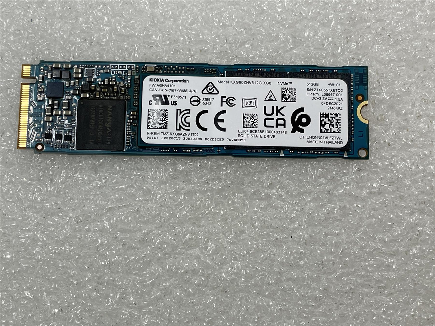 For HP L13672-001 KIOXIA Solid State Drive SSD 512GB M.2 NVME KXG60ZNV512G NEW
