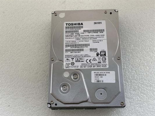 For HP 932487-853 Toshiba DT01ACA200 2.0TB 2TB 7200RPM HDD Hard Disk Drive 3.5