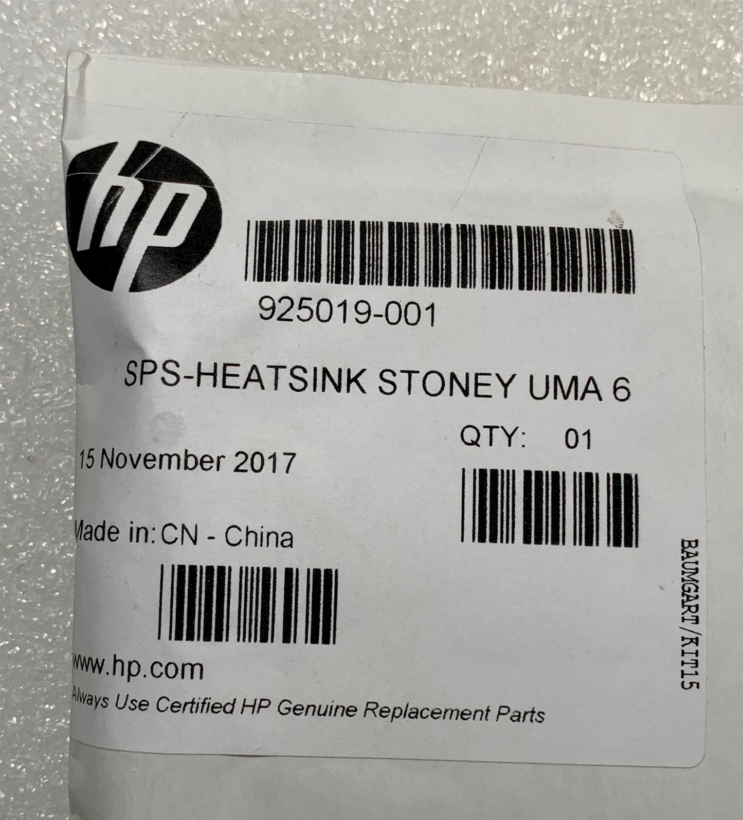 HP 255 G6 Notebook PC 925019-001 Stoney UMA Heatsink Cooler Genuine NEW