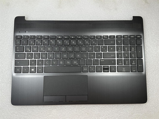 For HP 15 Laptop 15-DW 15-GW L53735-041 German GR Palmrest Keyboard Top Cover