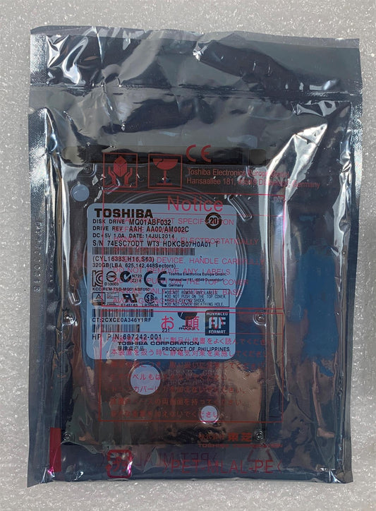 for Canon FM0-0318-010 MQ01ABF032 320GB SATA 2.5 HDD MQ01ABF032 Hard Disk Drive HP 5851-3833 Toshiba NEW