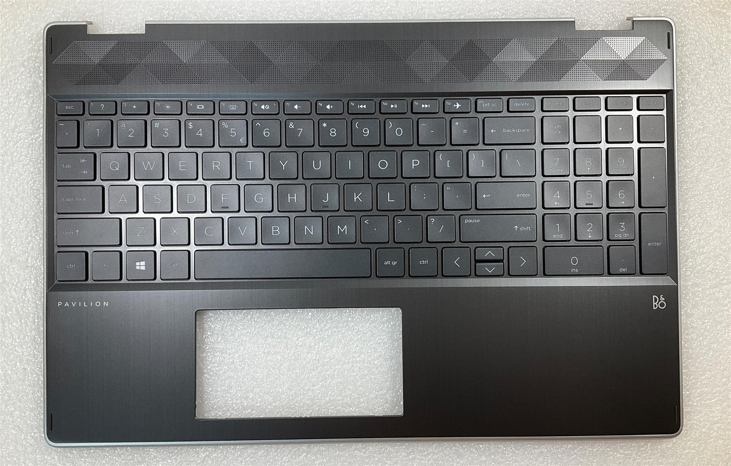 HP Pavilion x360 15-DQ L53081-B31 L51520-B31 US int. English International also named dutch Keyboard Palmrest