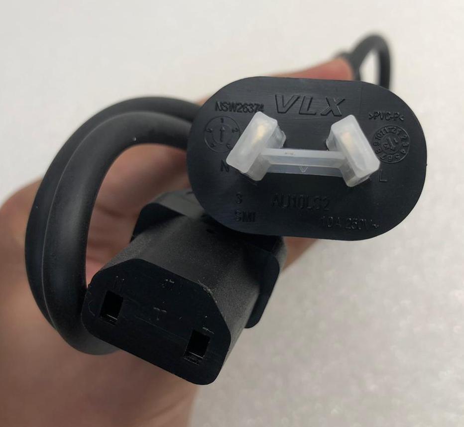 Austrailian Kettle Cable PC Monitor Australia Lead Power 2 pin pins NEW