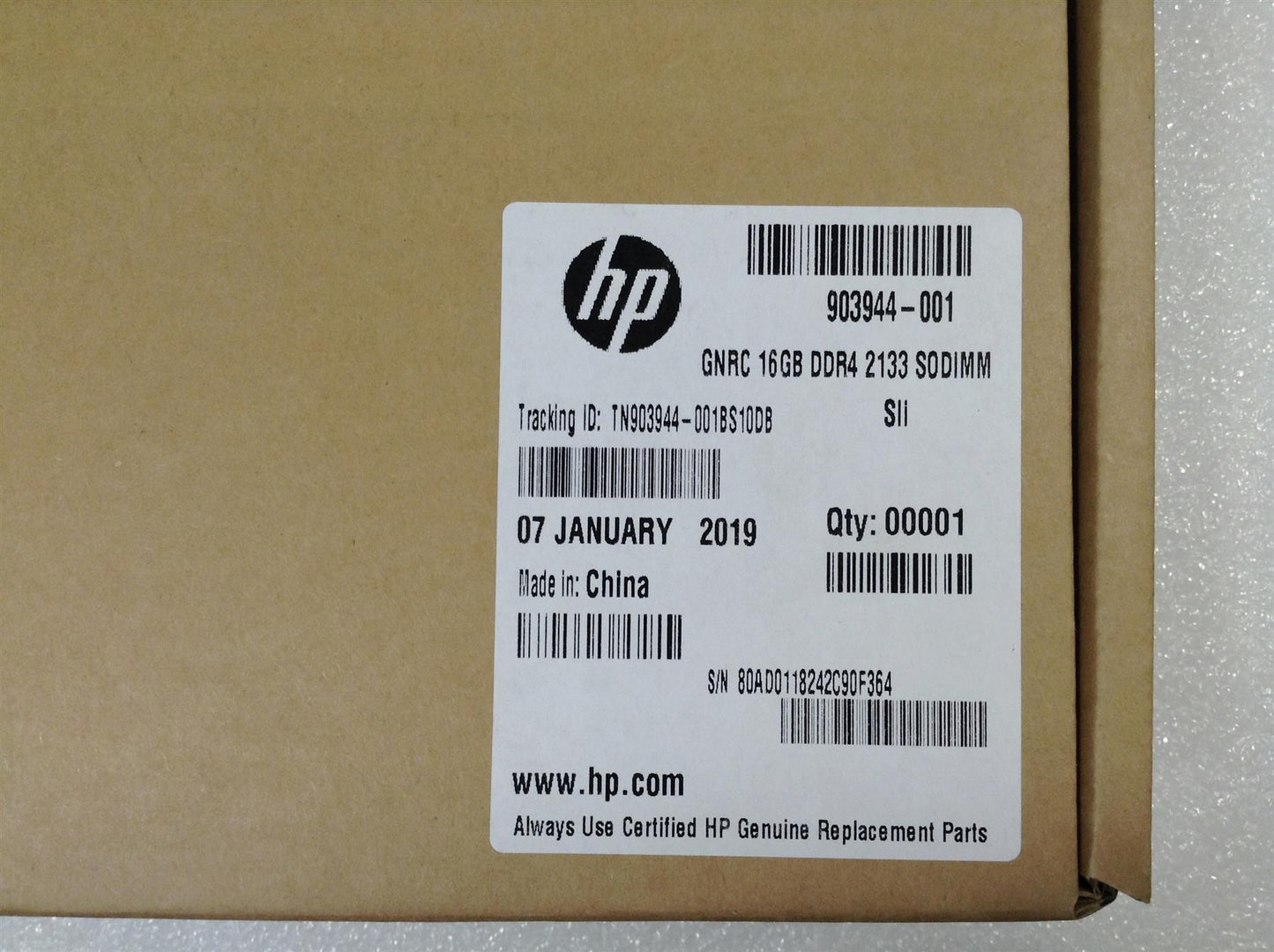 Hp EG1 903944-001 16GB DDR4 2133 SODIMM Genuine Original NEW