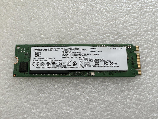 For Hp 917759-001 Micron 1300 256GB M.2 SATA MTFDDAV256TDL SSD Solid State Drive