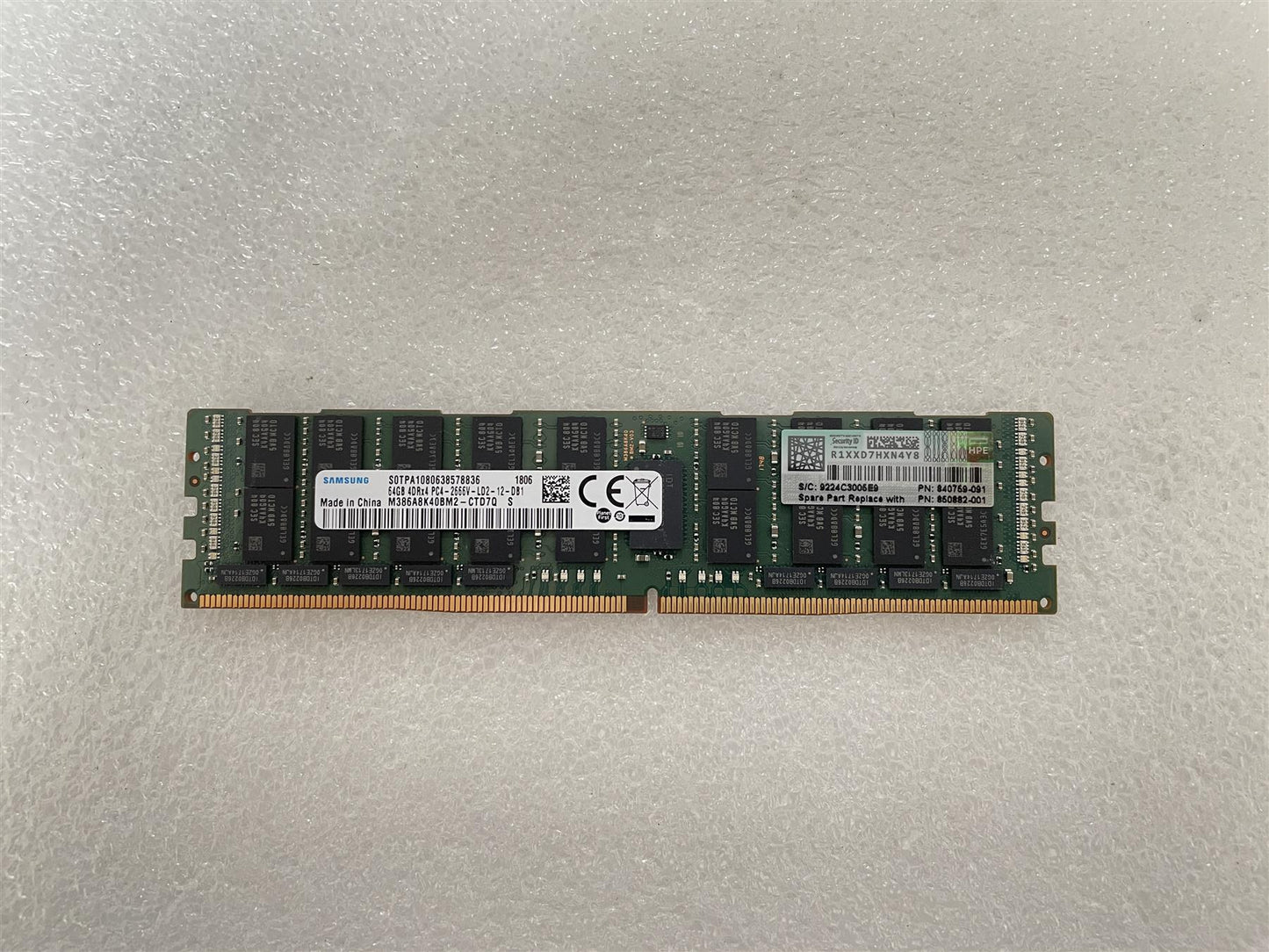 Bitti - Samsung 64GB 2666V DDR4 PC4 M386A8K40BM2-CTD7Q Ram Memory ECC Server NEW