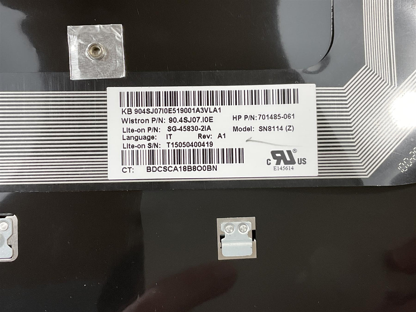 New Genuine HP 4545s 702237-061 Keyboard Silver colour Windows 8 Italian layout