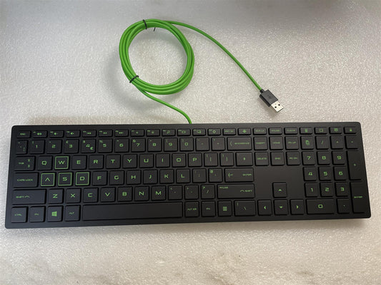 HP Pavilion Gaming L20803-031 UK English Green USB Wired Keyboard TPC-P001K NEW