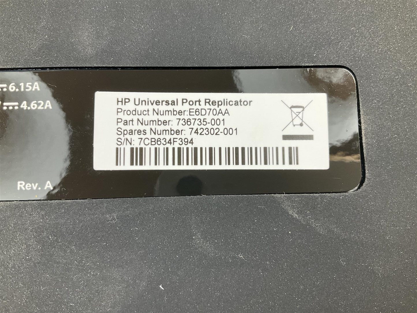 HP 742302-001 USB Docking Station Universal Port Replicator E6D70AA HSTNN-IX07