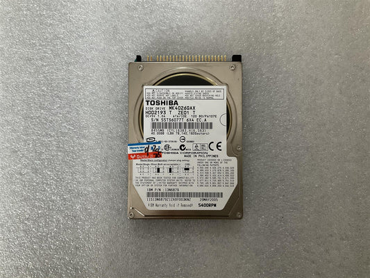 Toshiba 40GB HDD IDE PATA Hard Disk Drive 2.5 inch Genuine Original NEW