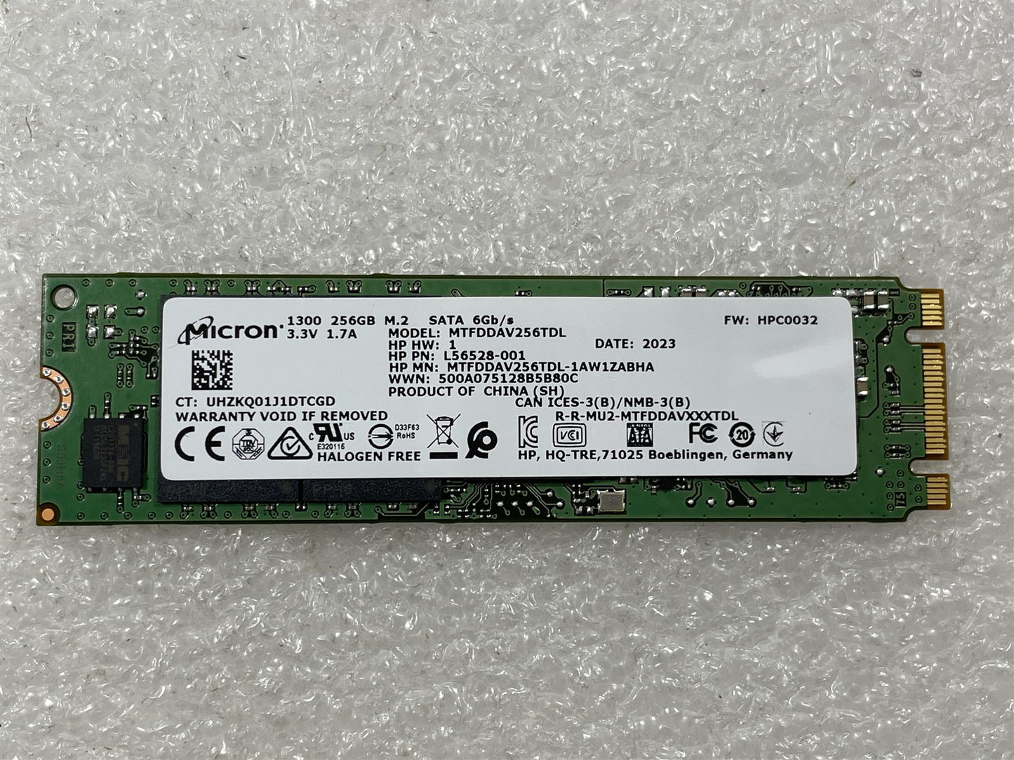 For HP 926271-001 Micron 1300 Solid State Drive SSD 256GB M.2 SATA MTFDDAV256TDL