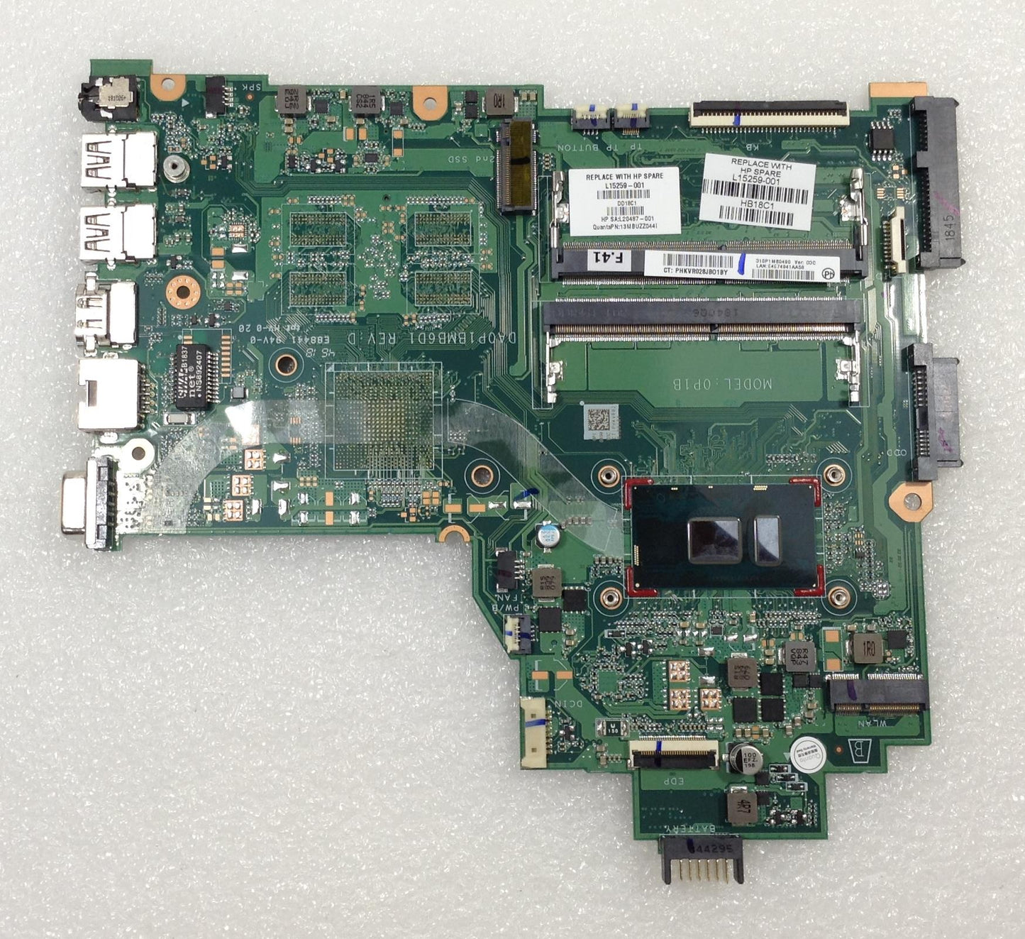 HP 14q Laptop PC Notebook PC L15259-001 601 i3-7020U Motherboard NEW Original