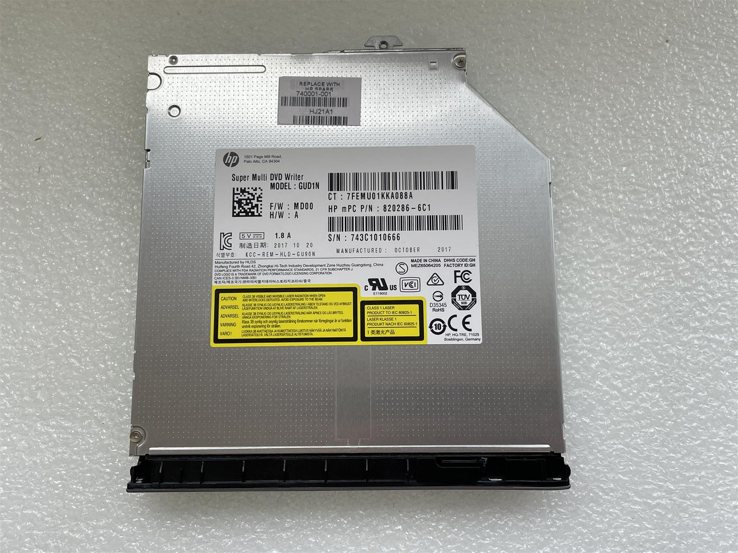 For HP 740001-001 820286-6C1 GUD1N DVD RW CD Drive Writer Burner Player Rom NEW