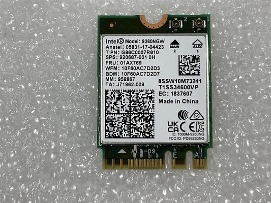HP 920687-001 J39770-001 Intel Wireless-AC 9260NGW Wifi Wi-Fi WLAN Card Genuine