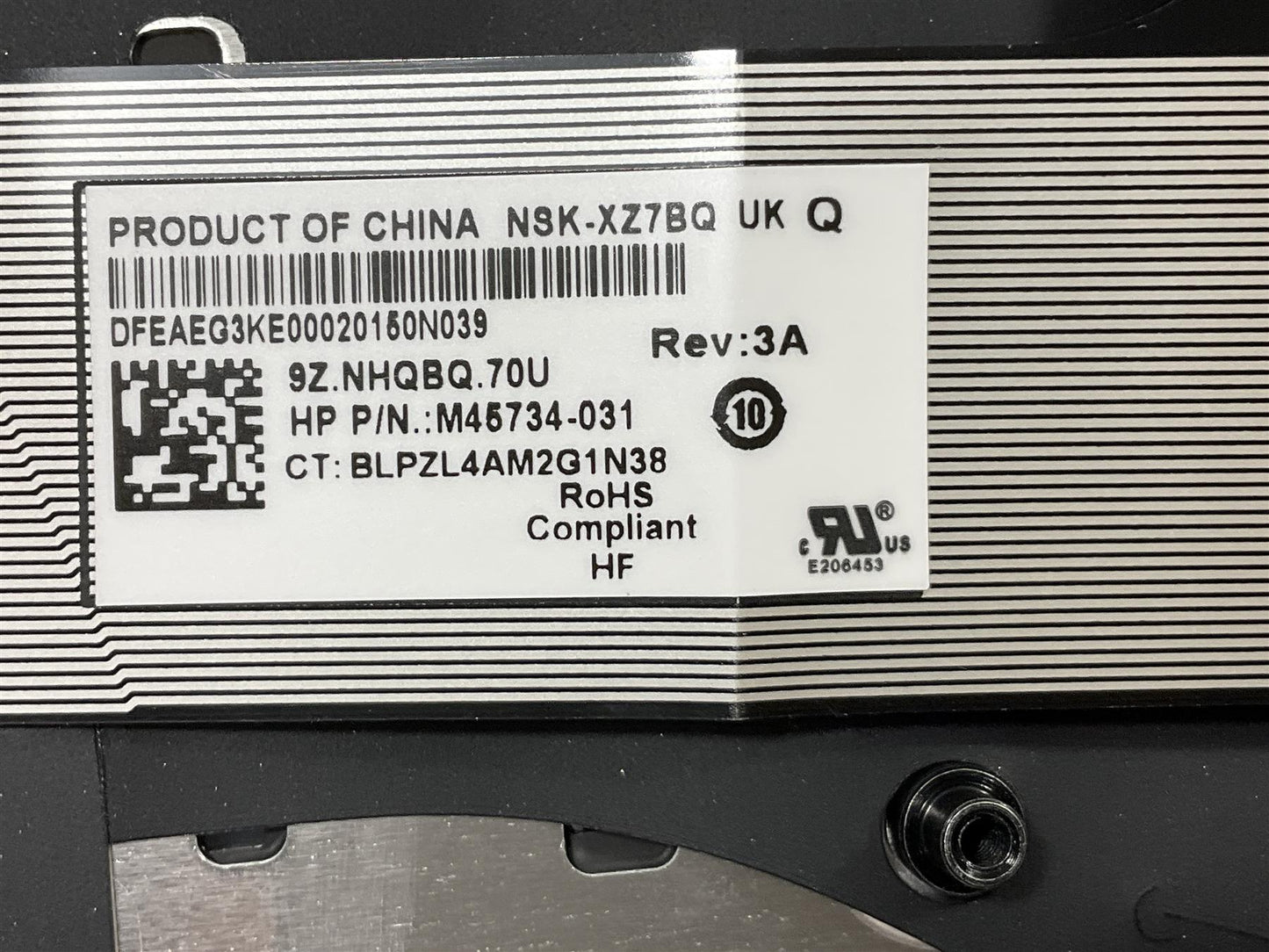 HP OMEN 16-C M76273-031 M57199-031 UK English Keyboard Palmrest 4 ZONE RGB NEW