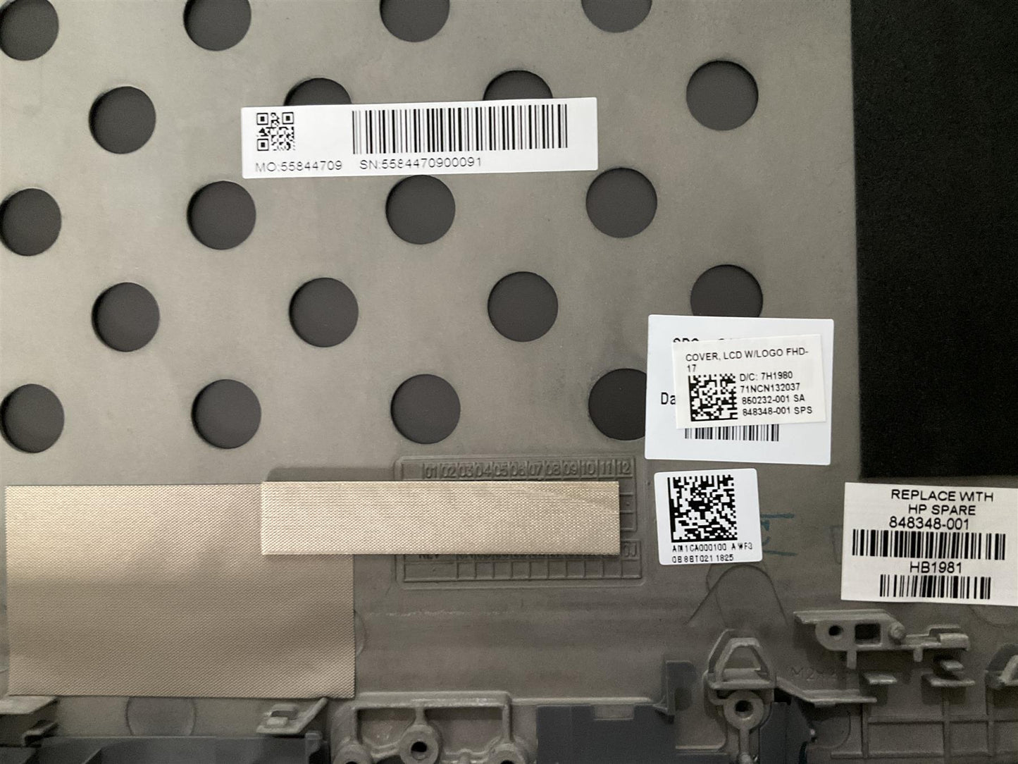 for HP ZBook 17 G3 848348-001 Screen Display Lid Top Rear Back Cover NEW