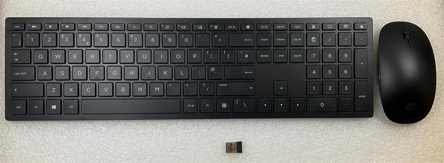 For HP 928925-031 UK English USB Wireless Keyboard Mouse Black Genuine NEW