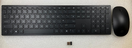 For HP 928925-031 UK English USB Wireless Keyboard Mouse Black Genuine NEW