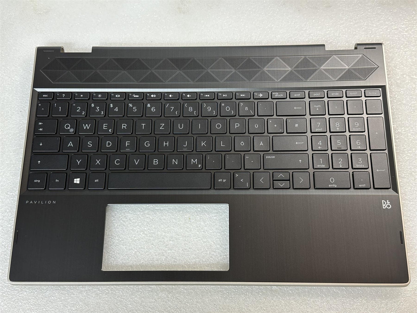 For HP Pavilion x360 15-CR 15T-CR L22453-041 L20851-041 German Palmrest Keyboard