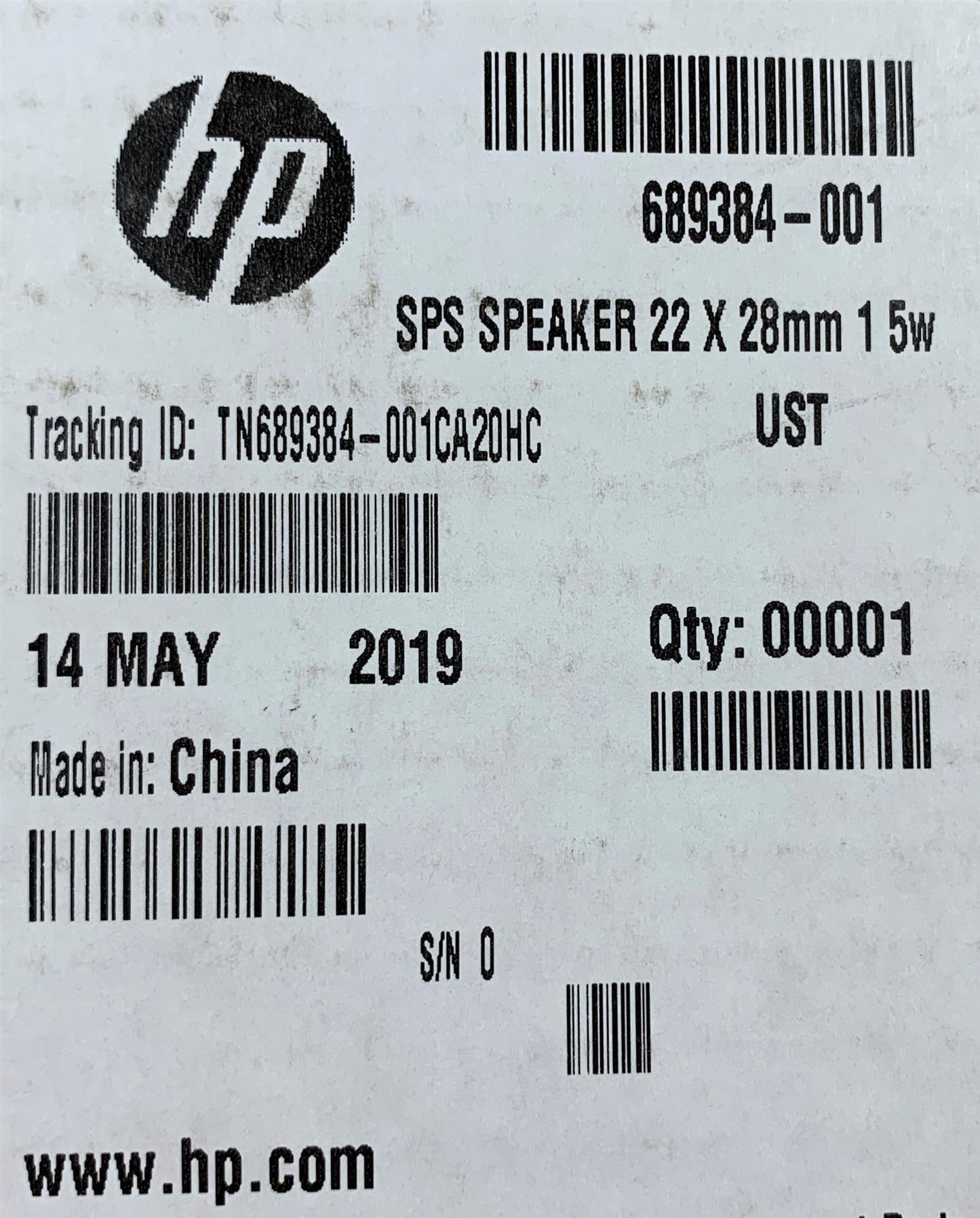 HP EliteDesk 800 G1 Ultra-Slim Desktop 689384-001 Audio Speaker Genuine NEW