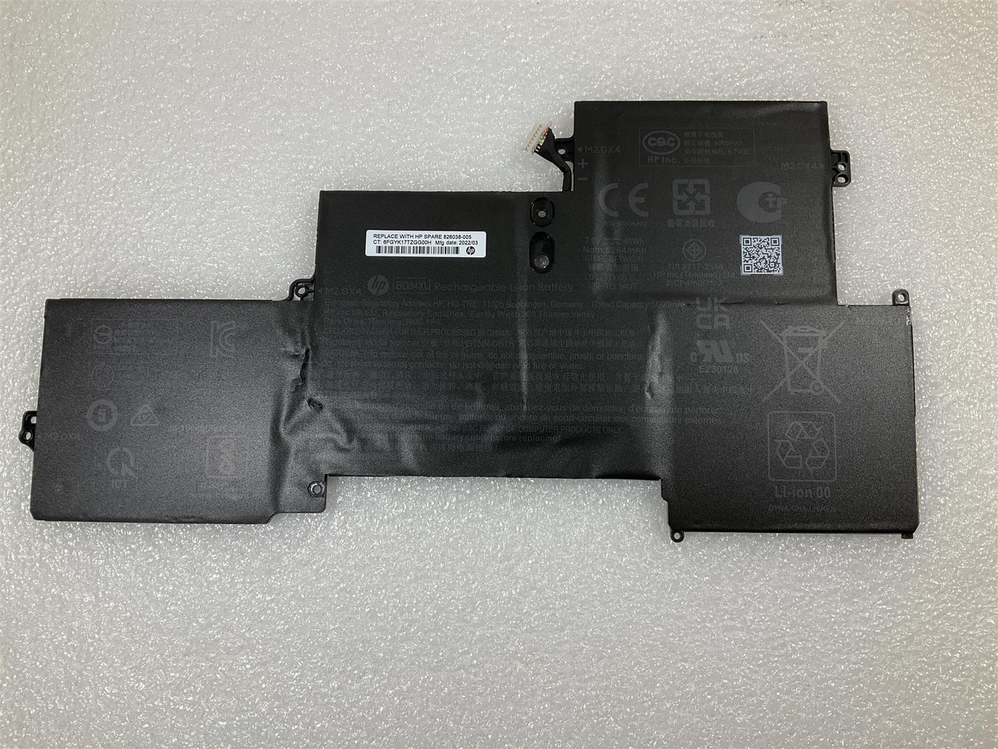 HP EliteBook Folio 1030 G1 826038-005 Battery 4 Cell 40Wh 2.6Ah li ion Genuine