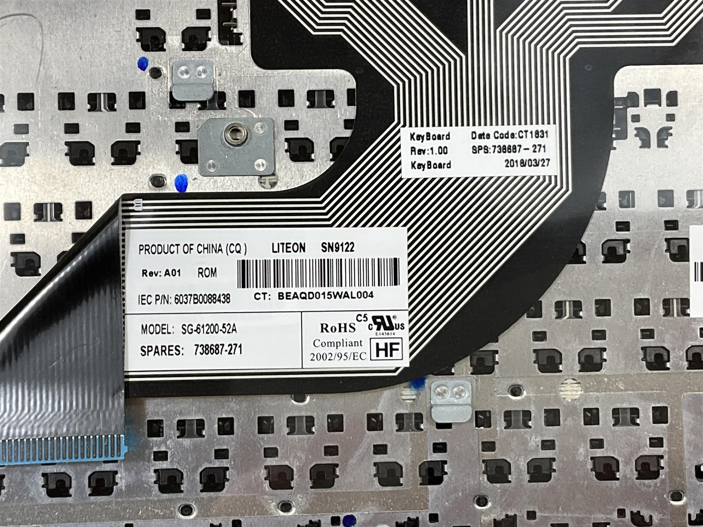 HP ProBook 640 645 G1 MT41 738687-271 Romania Romanian Keyboard Genuine NEW