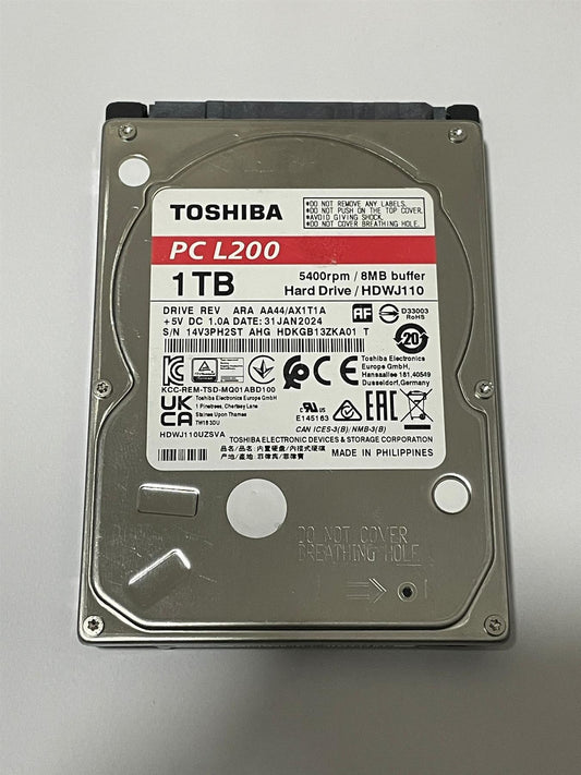 Toshiba 1TB 2.5 L200 MQ01ABD100 5400rpm 8MB HDWJ110 HDD Hard Disk Drive