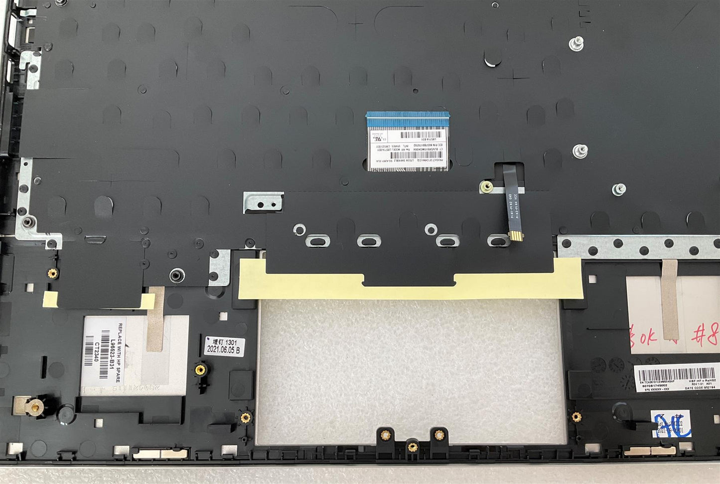 HP Pavilion x360 14-DW M01291-B31 L96523-B31 US English Keyboard Palmrest int. English International also named dutch European (also for Compatible L85714-B31 L85714-001 L85714-031 )