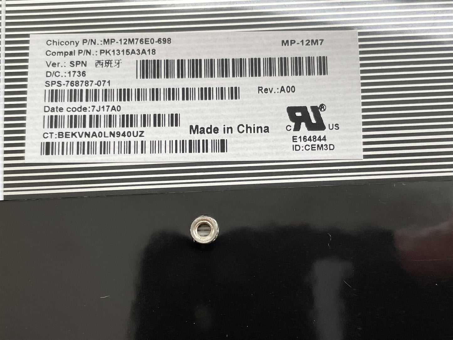 HP ProBook 450 455 470 475 G2 768787-071 Keyboard Spanish Español Original NEW