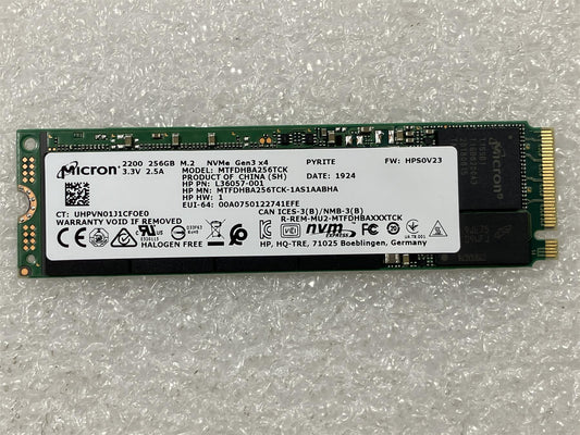 For HP L78062-001 Micron 2200 Solid State Drive SSD 256GB M.2 NVMe MTFDHBA256TCK