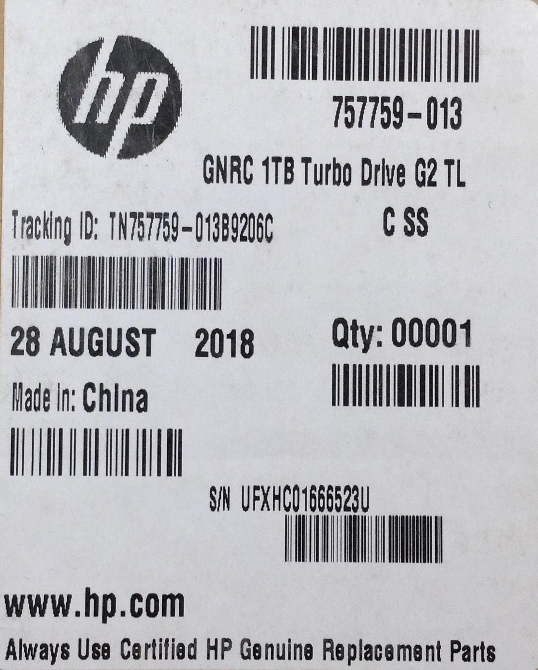 HP ProDesk 600 G2 GNRC 757759-013 1TB Turbo Drive M.2 SSD NEW Genuine Original