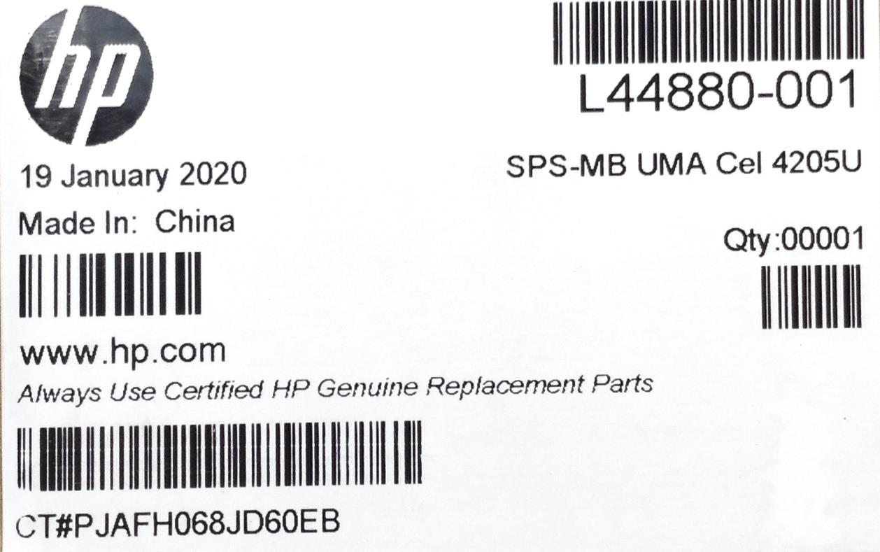 for HP ProBook 450 G6 Notebook PC L44880-001 Cel 4205U With UMA sending a better L44887-001 L44887-601Pentium Motherboard Original