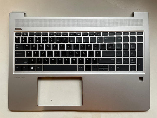 For HP ProBook 450 455 G6 G7 L45090-031 Palmrest Keyboard UK English + Stickers