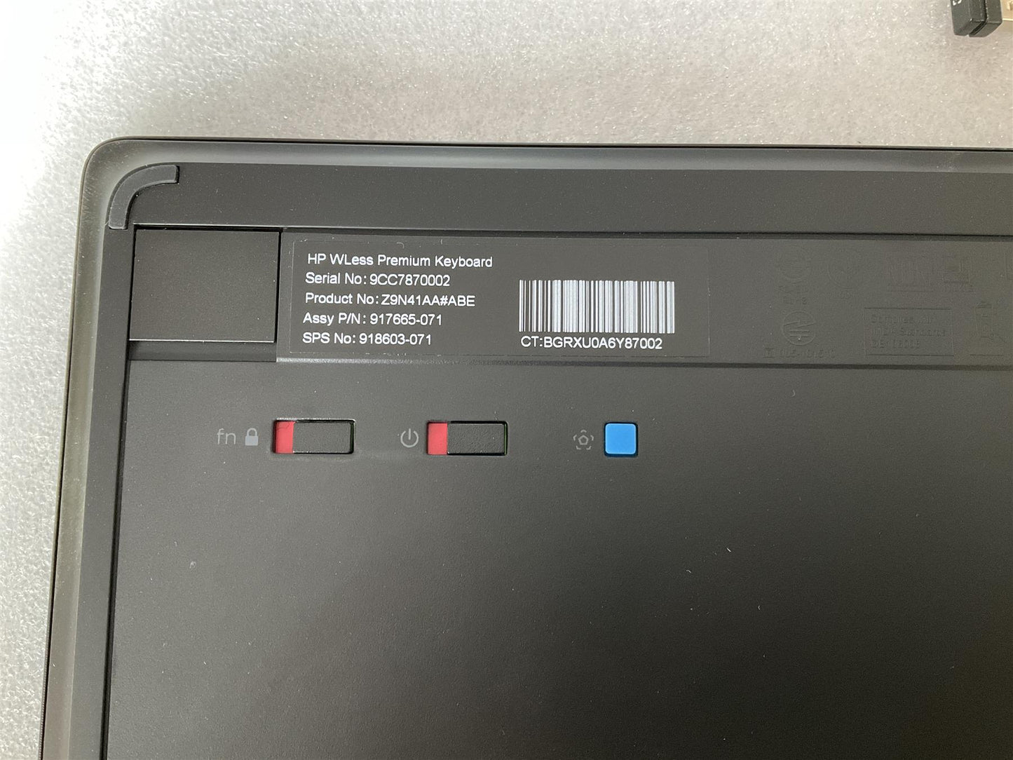 HP 918603-071 917665-071 Z9N41AA Premium USB Wireless Keyboard HAS-S003K Spanish