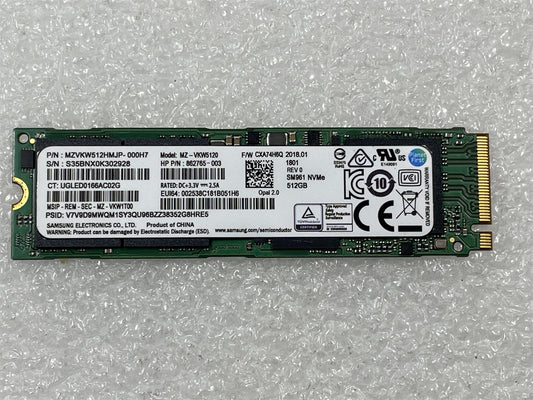 For HP 907583-001 Samsung MZVKW512HMJP Solid State Drive SSD 512GB M.2 NVMe NEW