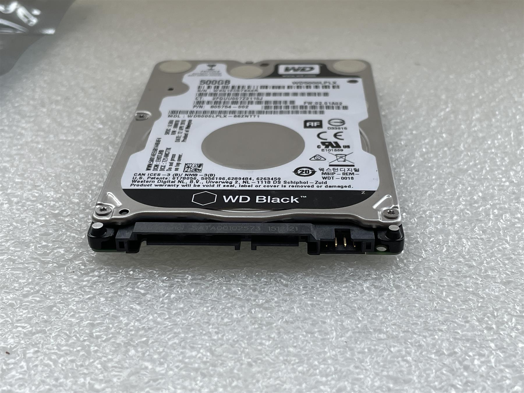 Western Digital WD Black 500GB 2.5" Laptop Internal Hard Drive - WD5000LPLX, 7200rpm, SATA III
