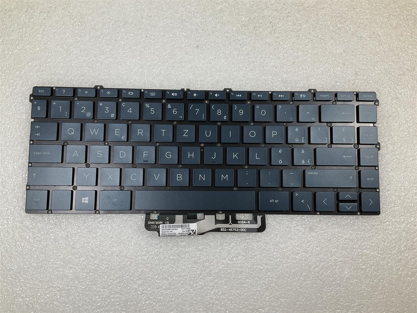 HP SPECTRE X360 13T-AW 13-AW L77432-BG1 L73749-BG1 SWISS Switzerland Keyboard