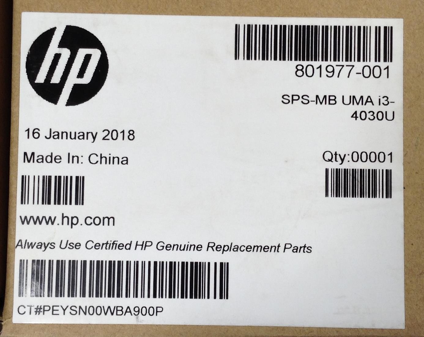 HP 350 G2 Notebook PC 801977-001 sending 796389 UMA i3-4030U Motherboard NEW