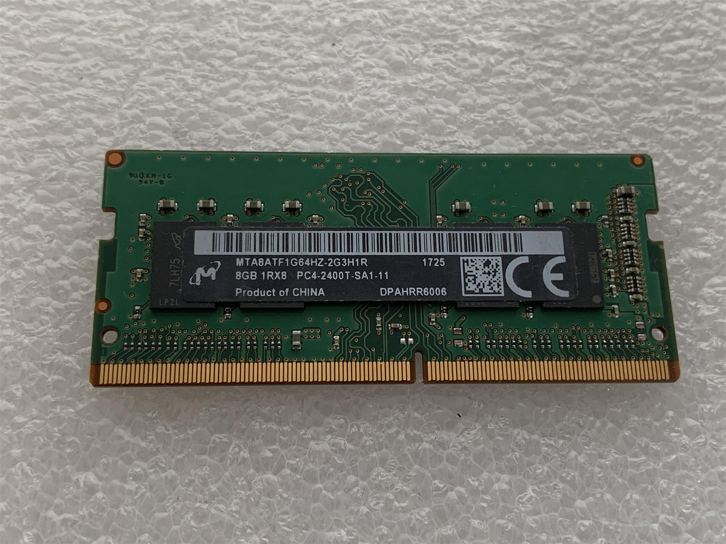 Micron 8GB MTA8ATF1G64HZ-2G3H1R 1Rx8 PC4 DDR4 2400T SA1 DPAHRR6006 Ram Memory