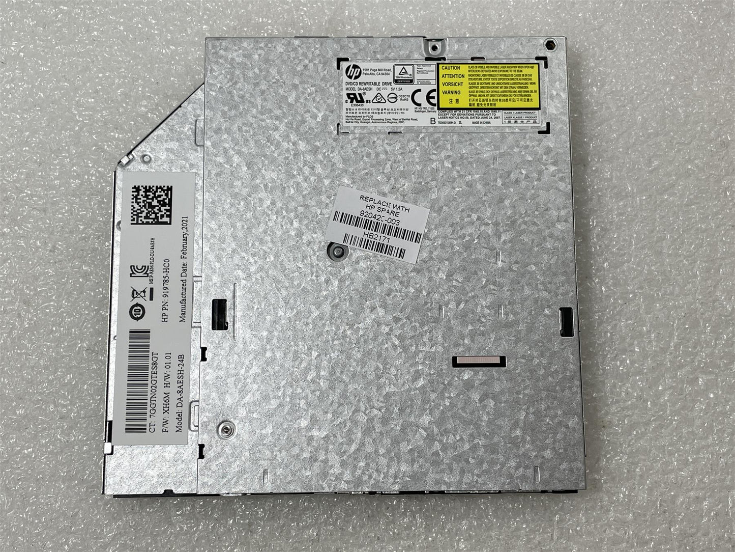 For Hp 920420-003 250 G6 255 G6 ODD DVD Writer 9.0mm RW CD drive writer DA-8AESH