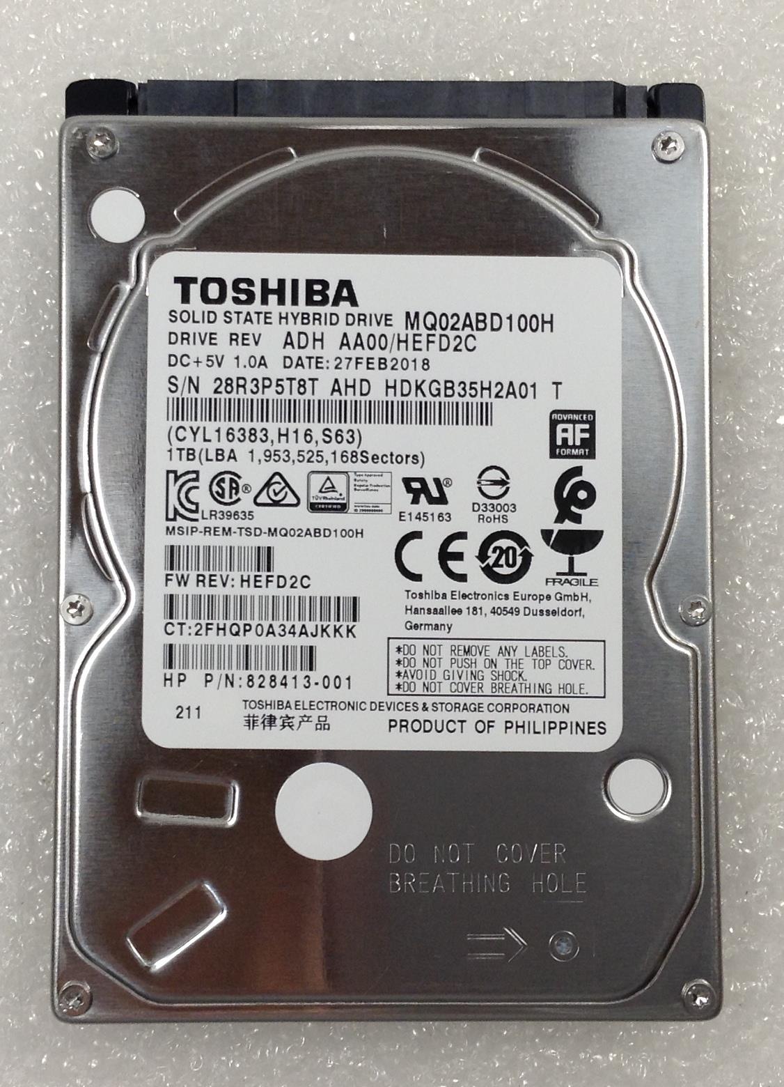 HP SPT AIO 854322-012 1TB SSHD Hybrid 2.5" 9.5mm 5400rpm HDD Genuine Original