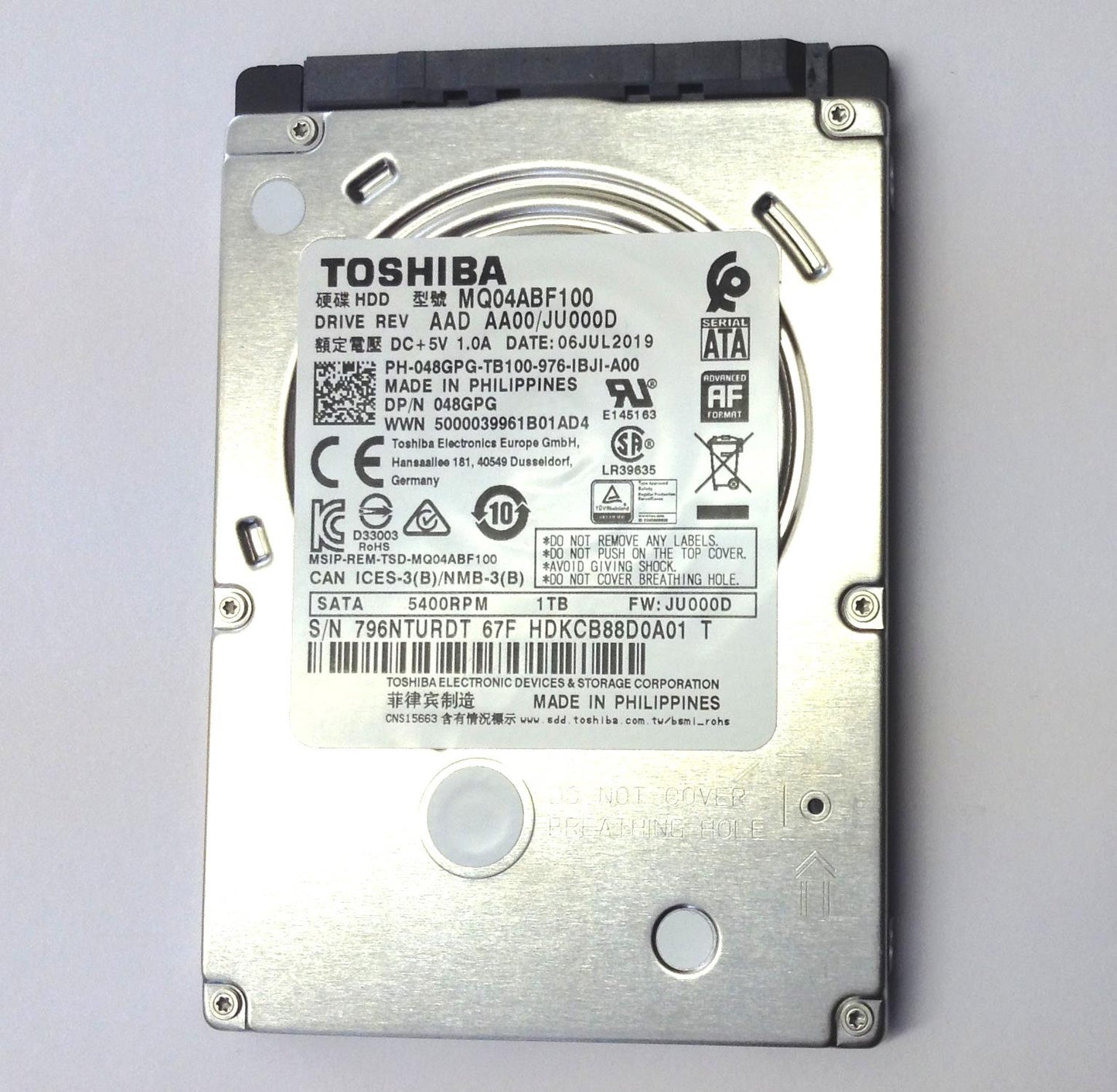 for HDD 1TB 2.5 5400RPM MQ04ABF100 Hard Disk Drive