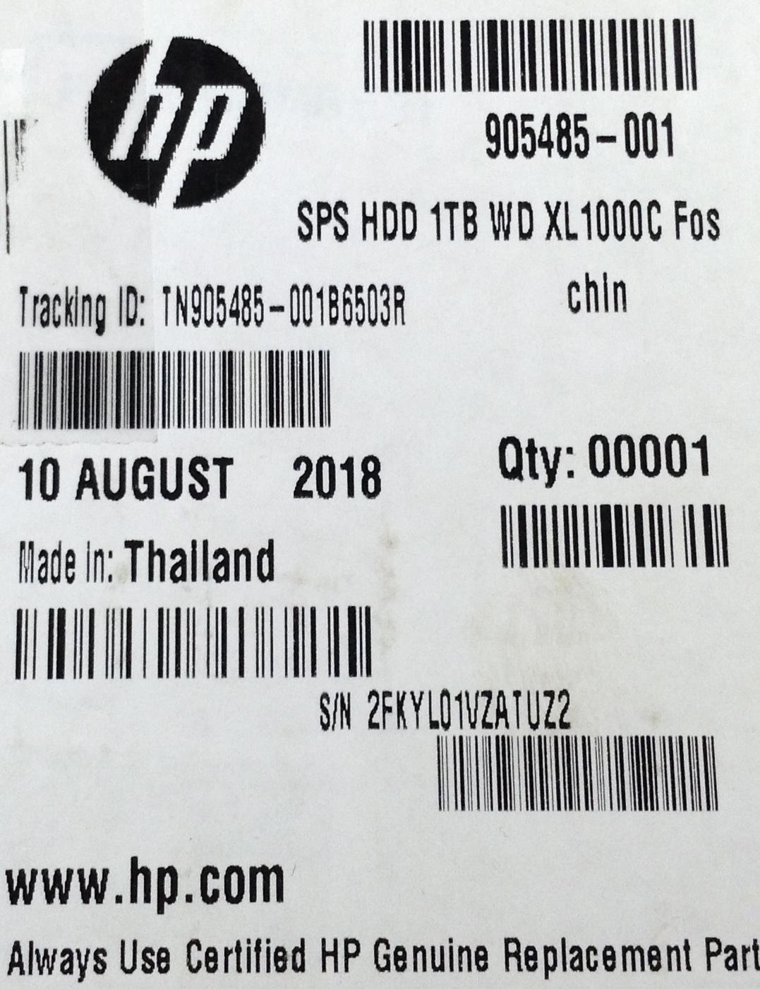 HP HDD 905485-001 1TB WD XL1000C 3.5 inch HDD Hard Disk Drive for Desktop PC New