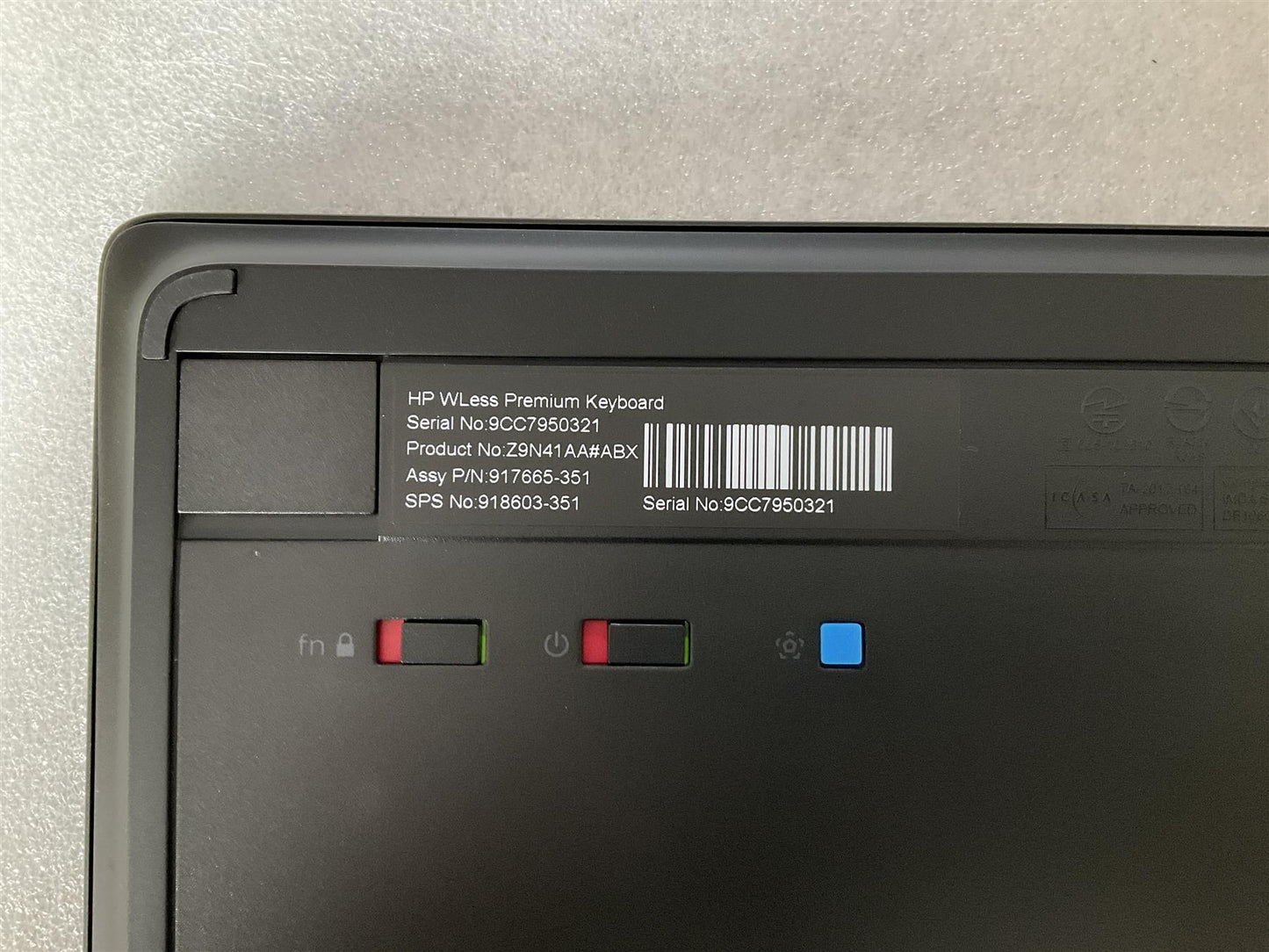 HP 918603-351 917665-351 Z9N41AA Premium USB Wireless Keyboard HAS-S003K Finnish