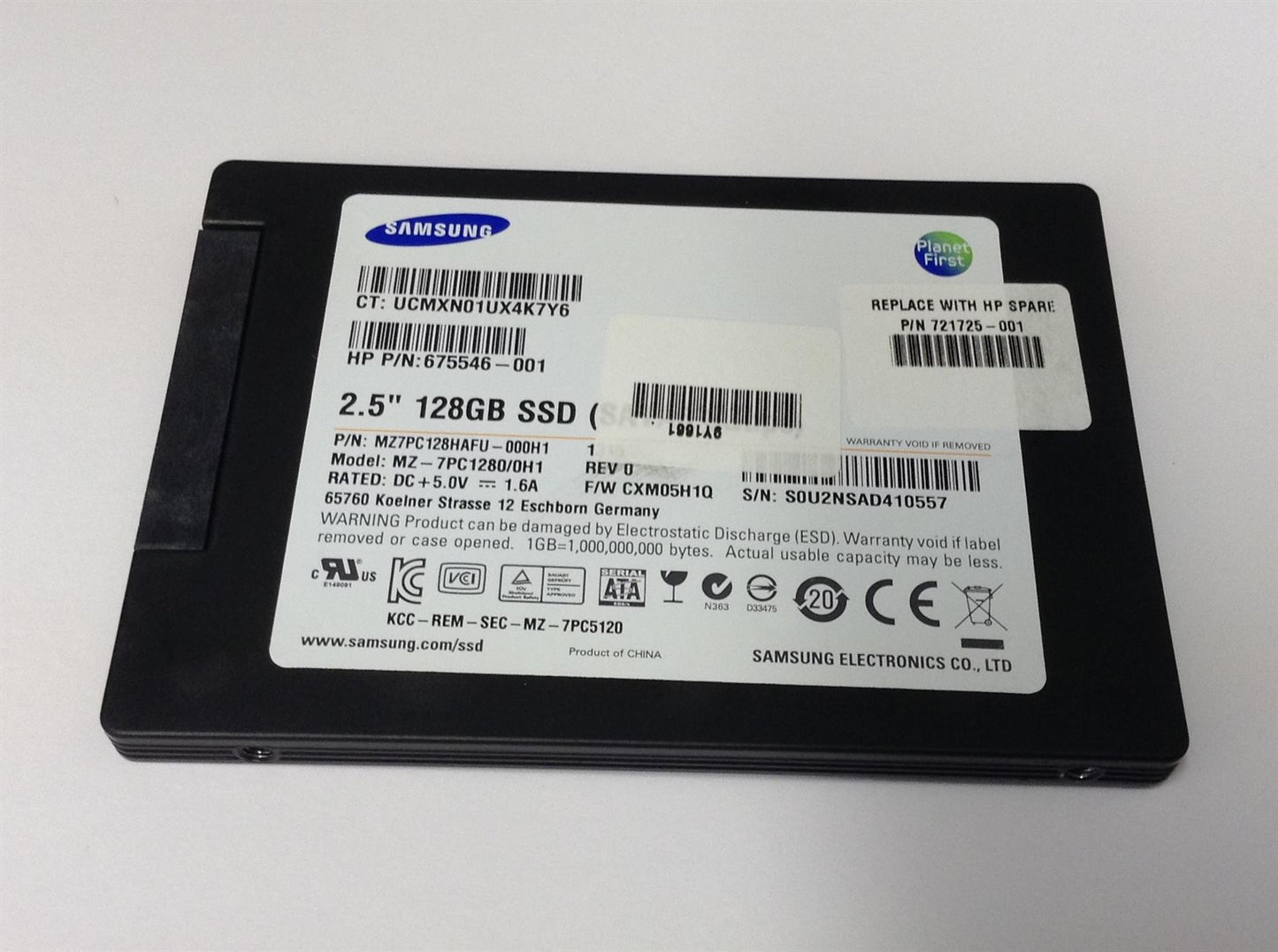 for HP SSD 128GB 721725-001 SATA SSD 128GB SATA III Solid State Disk Drive