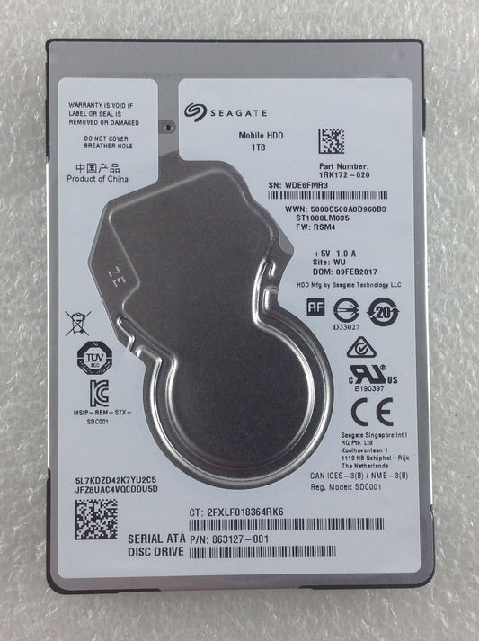 HP 250 G5 1TT39ES ABU HDD Hard Disk Drive 1TB 1000 GB SATA WDE6FMR3 778192-005